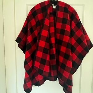 Red and Black Buffalo Plaid Shrug